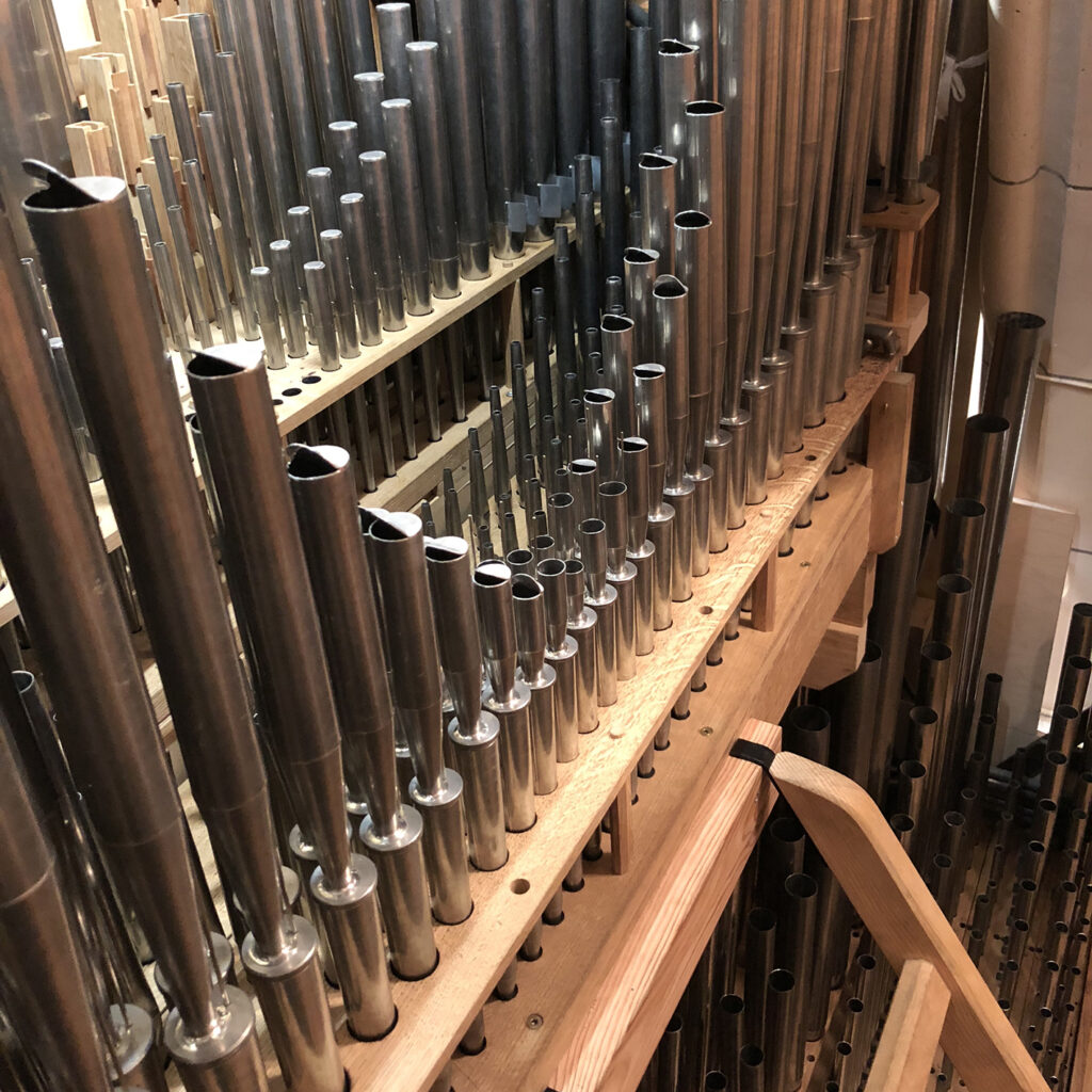 Photo fin de chantier : L'intérieur de l'orgue